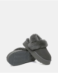 EVERAU - Australian Shepherd Ugg Musa Platform Cow Suede Upper House Shoes