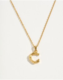 Reliquia Jewellery - C Initial Gold Charm Necklace