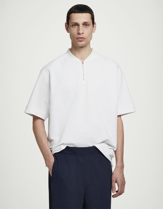 COS - Half-Zip Cotton T-Shirt