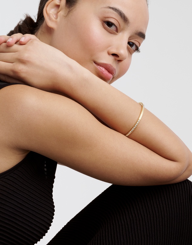 Ted Baker - CLAUDIA: Narrow Crystal Hinged Bangle Bracelet