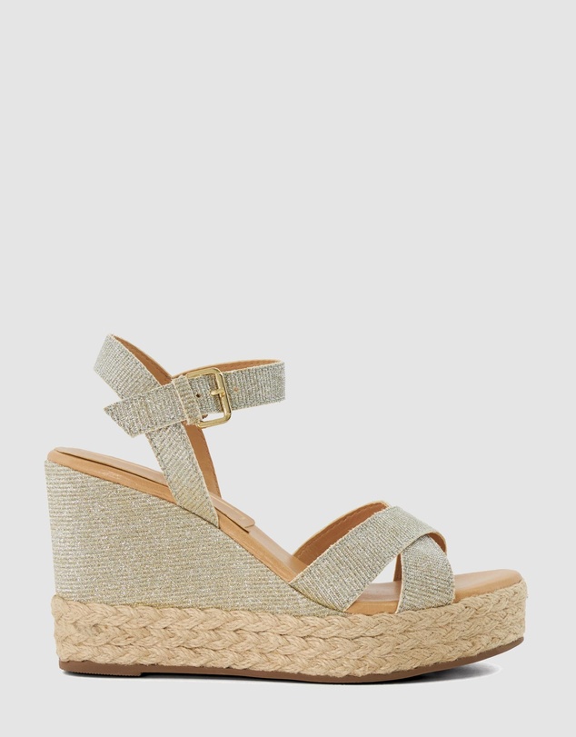 Dune London - Kind - Gold Fabric