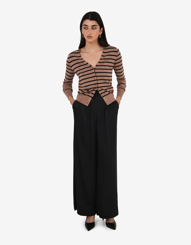 Forcast - Arabell V-Neck Striped Cardigan