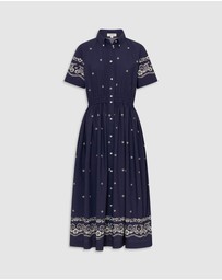 Oroton - Floral Bandana Shirt Dress