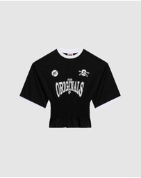 GUESS Originals - Guess Originals Shirred Printed Sports T-Shirt