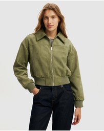 Cotton On - Sophia Faux Suede Bomber Jacket