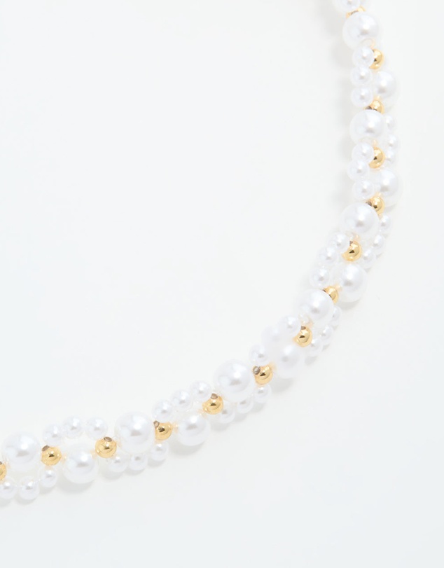 Lovisa - Gold Plated Pearl Choker Necklace