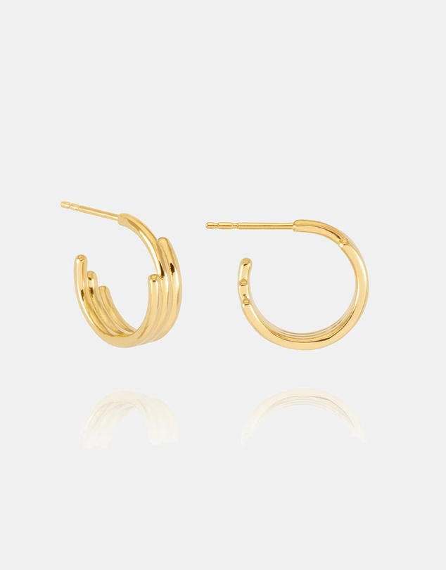Rachel Jackson - Small Evolve Hoop Earrings Gold