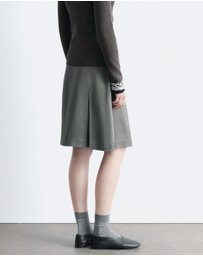 & Other Stories - Pleated Knee-Length Satin Skirt