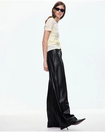 M.N.G - Wide Leg Faux Leather Trousers