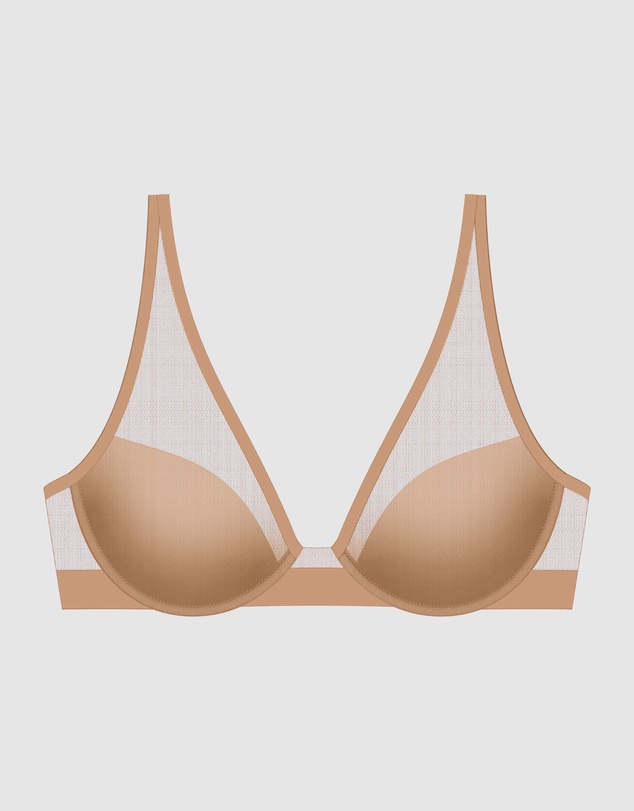 Natori - True Zen Lightly-Padded Mesh Plunge T-Shirt Bra