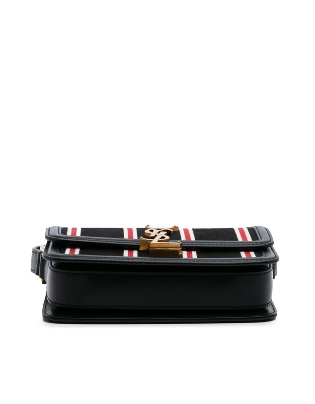 Pre-Loved by Azura Reborn - Pre-Loved Small Canvas Striped Solferino Satchel In Box