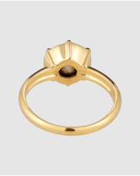 Elli Jewelry - Ring Women White Crystal 925 Sterling Silver Gold Plated