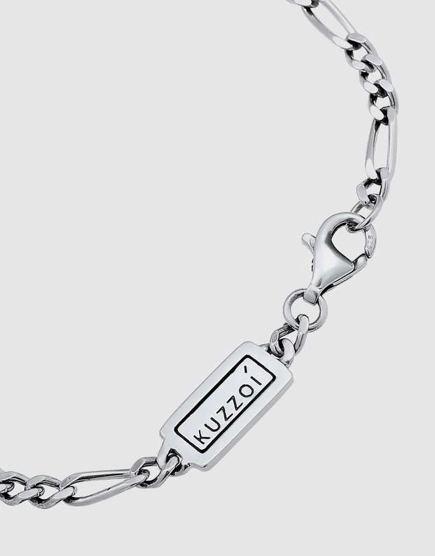 Kuzzoi - ICONIC EXCLUSIVE - Classic Figaro Chain Bracelet in Oxidised 925 Sterling Silver
