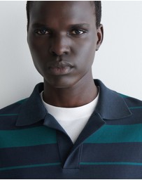 COS - Oversized Striped Cotton Rugby Shirt