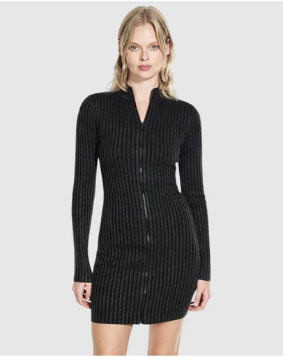 GUESS Originals - GUESS Originals Washed Zipped Mini Dress