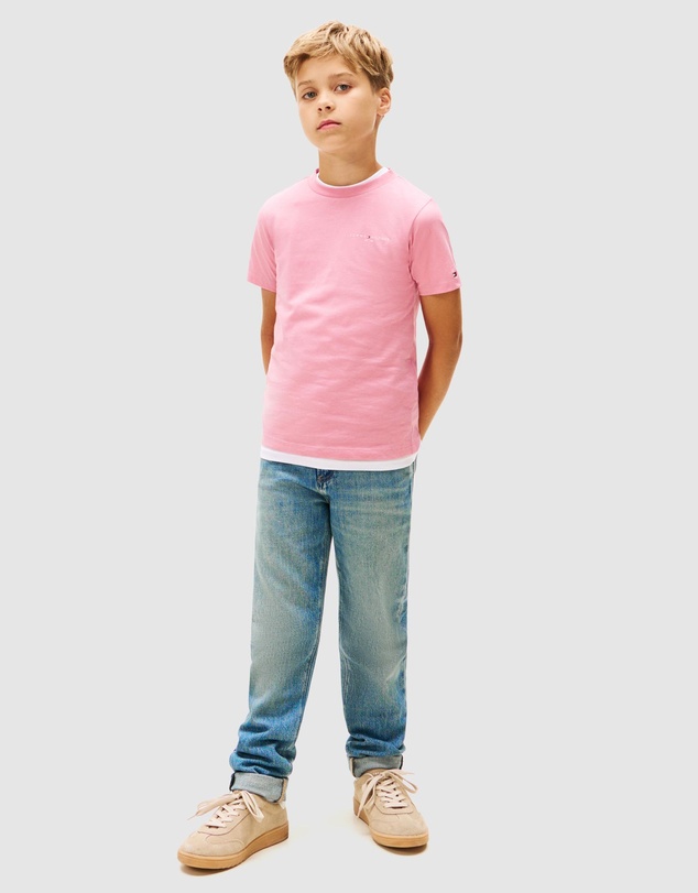 Tommy Hilfiger - Unisex Logo Crew Neck T-Shirt - Kids