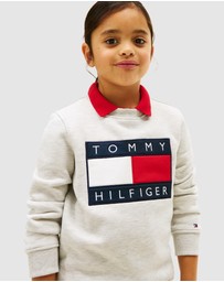 Tommy Hilfiger - Heritage Flag Applique Crew Neck Sweatshirt - Teens