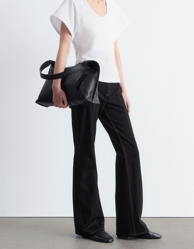 & Other Stories - Flared Topstitched Trousers