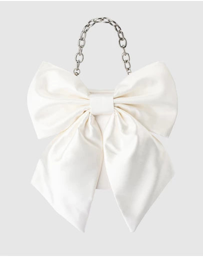 Olga Berg - Angelique Satin Bow Bag