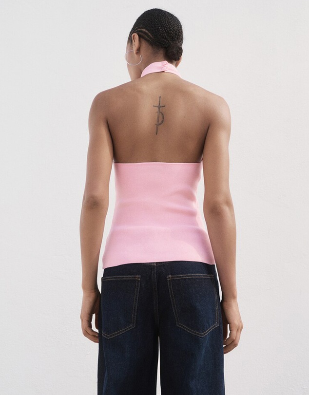 M.N.G - Halter-Neck Knitted Top