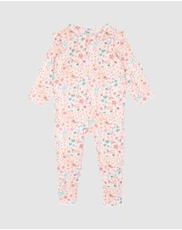 Bebe by Minihaha - Fern Floral Organic LS Zipsuit - Babies