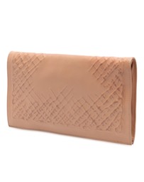 Pre-Loved by Azura Reborn - Pre-Loved Nappa Embossed Intrecciato Turnlock Clutch