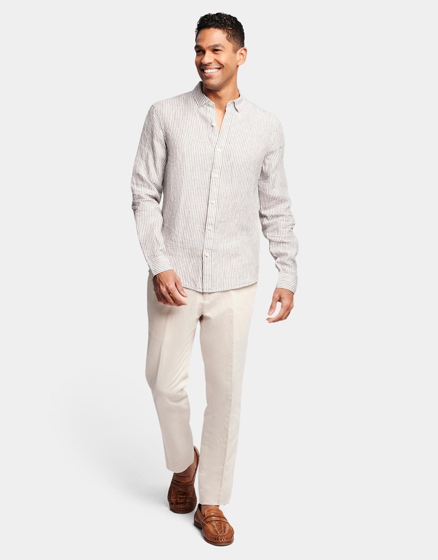 Brooksfield - Fine Striped Linen Shirt