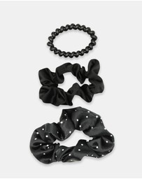 Morgan & Taylor - Mara Scrunchie Set in Black