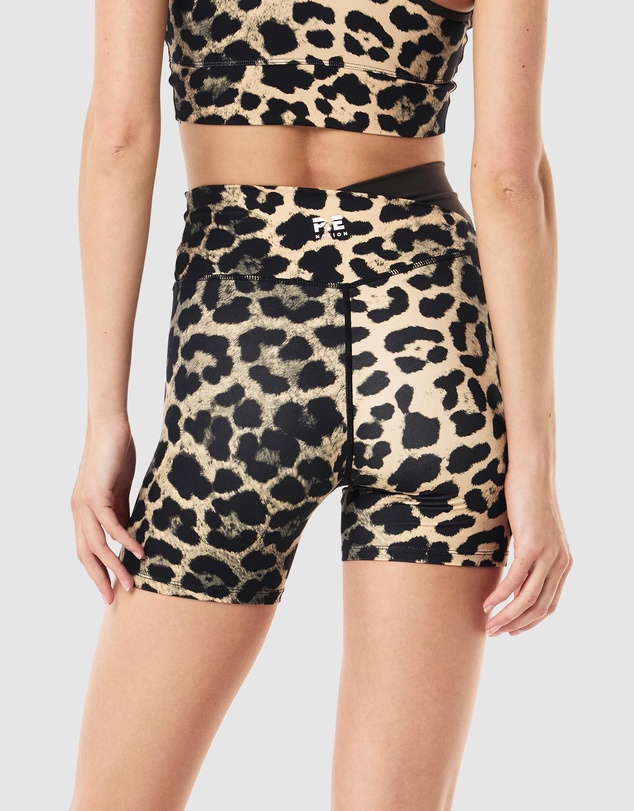 P.E Nation - Leopard Wander 5 Inch Bike Shorts