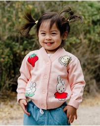 Kynd Baby - Miffy Knit Cardigan in Soft Pink