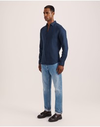 SABA - Anderson Long Sleeve Classic Linen Shirt