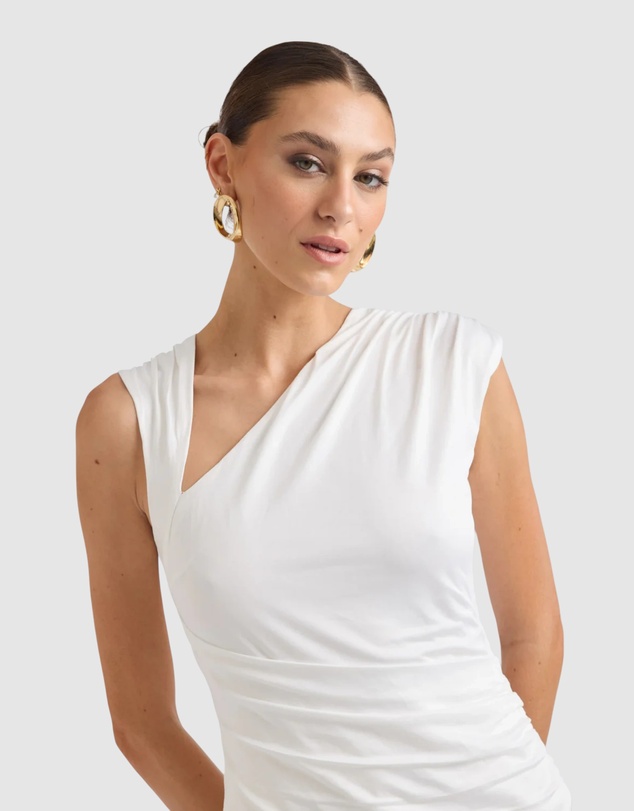 Honey and Beau - Lorena Asymmetrical Jersey Top