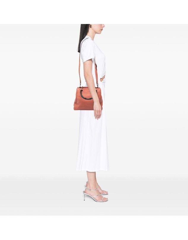 Pre-Loved by Azura Reborn - Pre-Loved Small Calfskin Bamboo Shopper Satchel
