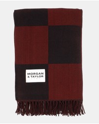 Morgan & Taylor - Checkmate Soft Touch Throw Blanket in Black
