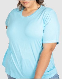 Love Your Wardrobe - Kelly Dipped Hem T-shirt