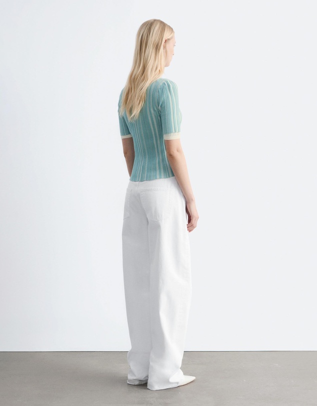 & Other Stories - Short-Sleeve Rib-Knit Cardigan