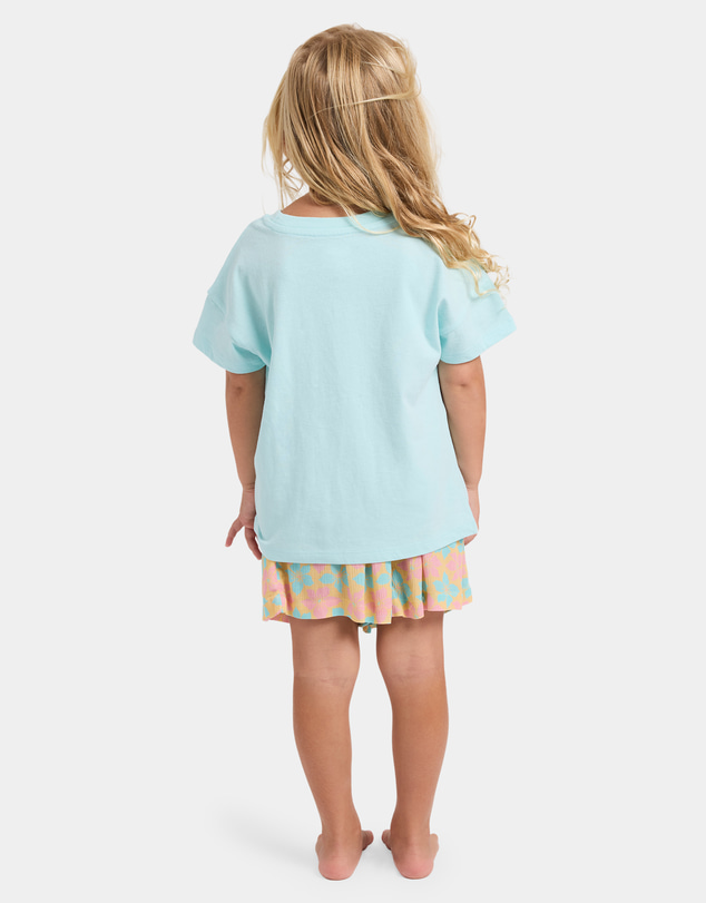Billabong - Girls 2 to 7 Sun Petals Elastic Waist Shorts