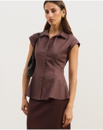 Atmos&Here - Ilyra Cap Sleeve Shirt