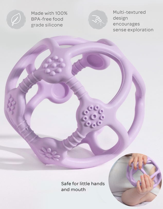 Playground - Silicone Teething Ball - Light Purple