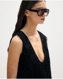 Minima Esenciales - Aila Textured Scoop Mini Dress
