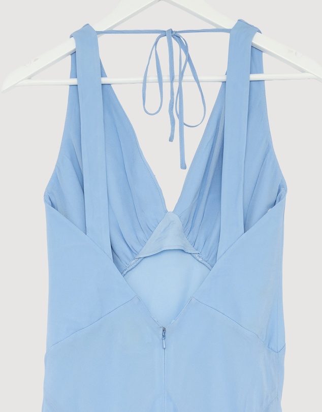 Revibe - Repaired Shona Joy Korine Plunged Maxi Dress - AU 8