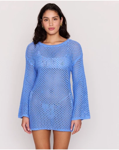 MINKPINK - Balmy Crochet Mini Dress