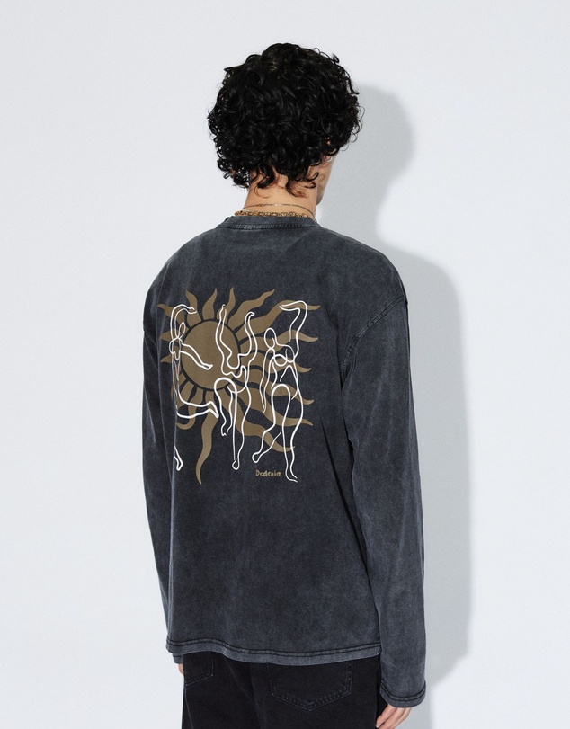 Dr Denim - Caiden Long Sleeve Washed Black Dance
