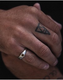 Haze & Glory - ICONIC EXCLUSIVE - Ring Men Signet Ring Cast Away Tiger Eye in 925 Sterling Silver