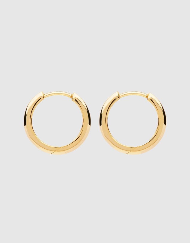 Najo - Stella Yellow Gold Huggie Earrings