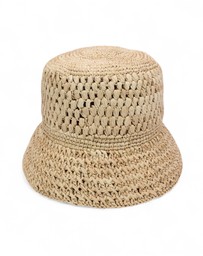 Morgan & Taylor - Coralia Crochet Bucket Hat in Natural