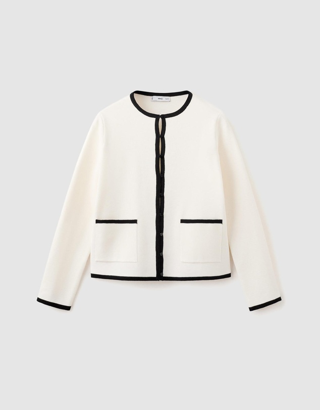 M.N.G - Contrasting Ribbed Cardigan