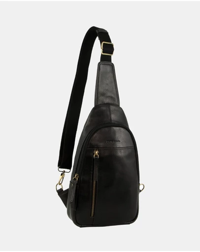 Pierre Cardin - Pierre Cardin Men's Leather Sling Bag