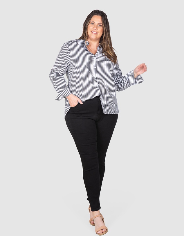 Love Your Wardrobe - Lexi Overdyed Black Denim Jeans