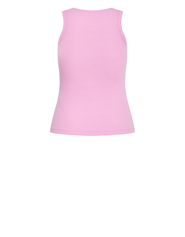 City Chic - Plus size Talia Rib Tank - bright lilac